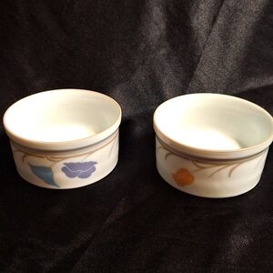 Vintage Dansk Ramekins~Tivoli Belles Fleurs~Flowers~Japan~Porcelain